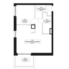 2 pokoje, mieszkanie 46,91 m², piętro 1, oferta nr G.M34, No to Naramowice, Poznań, Naramowice, Naramowice, ul. Maków Polnych