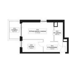 2 pokoje, mieszkanie 37,04 m², piętro 3, oferta nr G.M86, No to Naramowice, Poznań, Naramowice, Naramowice, ul. Maków Polnych
