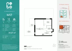 2 pokoje, mieszkanie 49,07 m², parter, oferta nr J.M17, No to Naramowice, Poznań, Naramowice, Naramowice, ul. Maków Polnych