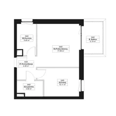 2 pokoje, mieszkanie 40,48 m², piętro 1, oferta nr J.M40, No to Naramowice, Poznań, Naramowice, Naramowice, ul. Maków Polnych