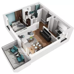 2 pokoje, mieszkanie 40,48 m², piętro 1, oferta nr J.M40, No to Naramowice, Poznań, Naramowice, Naramowice, ul. Maków Polnych