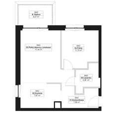 2 pokoje, mieszkanie 48,48 m², piętro 1, oferta nr J.M43, No to Naramowice, Poznań, Naramowice, Naramowice, ul. Maków Polnych