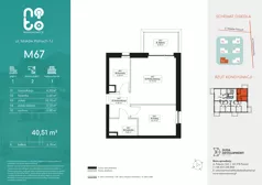 2 pokoje, mieszkanie 40,51 m², piętro 2, oferta nr J.M67, No to Naramowice, Poznań, Naramowice, Naramowice, ul. Maków Polnych