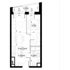 2 pokoje, apartament 41,38 m², piętro 1, oferta nr 1.20, Diasfera III, Łódź, Śródmieście, al. Piłsudskiego 37