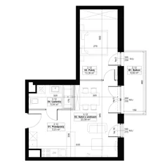 2 pokoje, apartament 45,29 m², piętro 2, oferta nr 2.12, Diasfera III, Łódź, Śródmieście, al. Piłsudskiego 37
