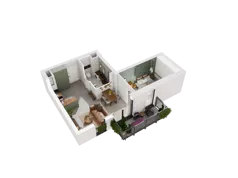 2 pokoje, apartament 45,29 m², piętro 2, oferta nr 2.12, Diasfera III, Łódź, Śródmieście, al. Piłsudskiego 37