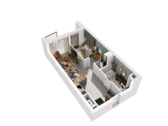 2 pokoje, mieszkanie 41,33 m², piętro 2, oferta nr 2.19, Diasfera III, Łódź, Śródmieście, al. Piłsudskiego 37