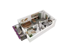 2 pokoje, mieszkanie 47,50 m², piętro 4, oferta nr 4.8, Diasfera III, Łódź, Śródmieście, al. Piłsudskiego 37