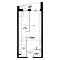 2 pokoje, mieszkanie 45,18 m², piętro 4, oferta nr 4.20, Diasfera III, Łódź, Śródmieście, al. Piłsudskiego 37
