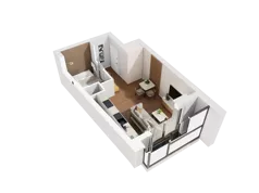 2 pokoje, mieszkanie 44,75 m², piętro 5, oferta nr 5.7, Diasfera III, Łódź, Śródmieście, al. Piłsudskiego 37