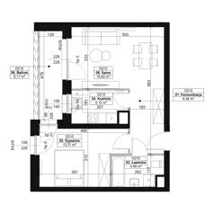 2 pokoje, mieszkanie 46,05 m², piętro 6, oferta nr D210, Dyfrakcja Łódzka, Łódź, Widzew, ul. Wodna 3