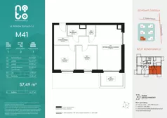 3 pokoje, mieszkanie 57,49 m², piętro 1, oferta nr J.M41, No to Naramowice, Poznań, Naramowice, Naramowice, ul. Maków Polnych
