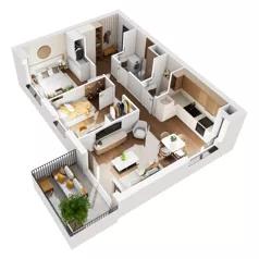 3 pokoje, mieszkanie 57,49 m², piętro 1, oferta nr J.M41, No to Naramowice, Poznań, Naramowice, Naramowice, ul. Maków Polnych