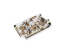 3 pokoje, mieszkanie 147,43 m², piętro 8, oferta nr 8.1, Diasfera III, Łódź, Śródmieście, al. Piłsudskiego 37