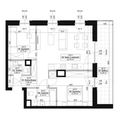 3 pokoje, mieszkanie 63,88 m², piętro 2, oferta nr A013, Dyfrakcja Łódzka, Łódź, Widzew, ul. Wodna 3