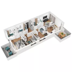 4 pokoje, mieszkanie 75,28 m², piętro 3, oferta nr F.M82, No to Naramowice, Poznań, Naramowice, Naramowice, ul. Maków Polnych
