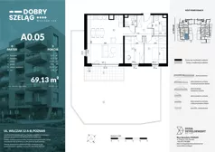 3 pokoje, mieszkanie 69,13 m², parter, oferta nr A0.05, Dobry Szeląg, Poznań, Winogrady, Winogrady, ul. Wilczak 12A