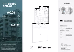1 pokój, mieszkanie 32,88 m², parter, oferta nr A0.06, Dobry Szeląg, Poznań, Winogrady, Winogrady, ul. Wilczak 12A