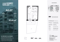1 pokój, mieszkanie 32,65 m², parter, oferta nr A0.07, Dobry Szeląg, Poznań, Winogrady, Winogrady, ul. Wilczak 12A