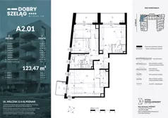 5 pokoi, mieszkanie 123,47 m², piętro 2, oferta nr A2.01, Dobry Szeląg, Poznań, Winogrady, Winogrady, ul. Wilczak 12A