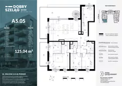 5 pokoi, mieszkanie 125,04 m², piętro 5, oferta nr A5.05, Dobry Szeląg, Poznań, Winogrady, Winogrady, ul. Wilczak 12A