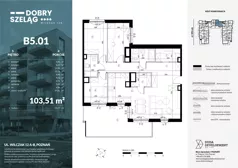4 pokoje, mieszkanie 103,51 m², piętro 5, oferta nr B5.01, Dobry Szeląg, Poznań, Winogrady, Winogrady, ul. Wilczak 12A
