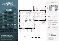 5 pokoi, mieszkanie 143,71 m², piętro 5, oferta nr B5.05, Dobry Szeląg, Poznań, Winogrady, Winogrady, ul. Wilczak 12A