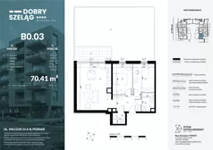 3 pokoje, apartament 70,41 m², parter, oferta nr B0.03, Dobry Szeląg, Poznań, Winogrady, Winogrady, ul. Wilczak 12A
