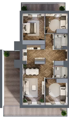 4 pokoje, mieszkanie 83,93 m², piętro 6, oferta nr D7.05, Nad Odrą, Szczecin, Śródmieście, Łasztownia, ul. Celna 4