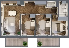 4 pokoje, mieszkanie 72,76 m², piętro 3, oferta nr F4.03, Nad Odrą, Szczecin, Śródmieście, Łasztownia, ul. Celna 4