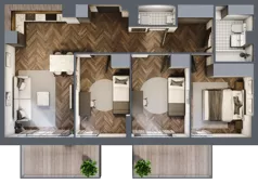 4 pokoje, mieszkanie 70,78 m², piętro 2, oferta nr G3.02, Nad Odrą, Szczecin, Śródmieście, Łasztownia, ul. Celna 4