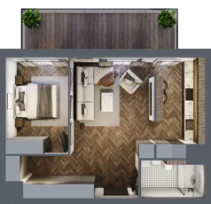 2 pokoje, mieszkanie 48,85 m², piętro 5, oferta nr C.5.08, Nad Odrą, Szczecin, Śródmieście, Łasztownia, ul. Celna 4