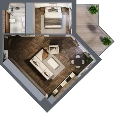 2 pokoje, mieszkanie 48,90 m², piętro 3, oferta nr E.3.02, Nad Odrą, Szczecin, Śródmieście, Łasztownia, ul. Celna 4
