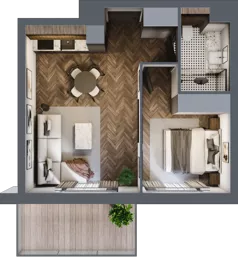 2 pokoje, mieszkanie 37,33 m², piętro 5, oferta nr F.5.02, Nad Odrą, Szczecin, Śródmieście, Łasztownia, ul. Celna 4