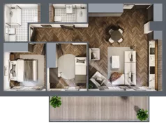 3 pokoje, mieszkanie 61,97 m², piętro 4, oferta nr G.4.02, Nad Odrą, Szczecin, Śródmieście, Łasztownia, ul. Celna 4