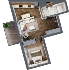 2 pokoje, mieszkanie 46,31 m², piętro 6, oferta nr A.6.01, Nad Odrą, Szczecin, Śródmieście, Łasztownia, ul. Celna 4