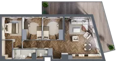 4 pokoje, mieszkanie 77,85 m², piętro 1, oferta nr G.1.03, Nad Odrą, Szczecin, Śródmieście, Łasztownia, ul. Celna 4