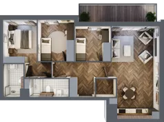 4 pokoje, mieszkanie 75,12 m², piętro 3, oferta nr F.3.07, Nad Odrą, Szczecin, Śródmieście, Łasztownia, ul. Celna 4