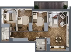 4 pokoje, mieszkanie 79,64 m², piętro 2, oferta nr F.2.05, Nad Odrą, Szczecin, Śródmieście, Łasztownia, ul. Celna 4