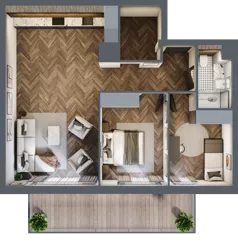 3 pokoje, mieszkanie 69,21 m², piętro 1, oferta nr C.1.04, Nad Odrą, Szczecin, Śródmieście, Łasztownia, ul. Celna 4