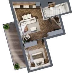 2 pokoje, mieszkanie 45,56 m², piętro 5, oferta nr A.5.01, Nad Odrą, Szczecin, Śródmieście, Łasztownia, ul. Celna 4