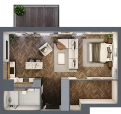 1 pokój, mieszkanie 49,44 m², piętro 4, oferta nr B.4.07, Nad Odrą, Szczecin, Śródmieście, Łasztownia, ul. Celna 4