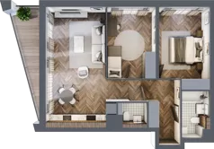 3 pokoje, mieszkanie 62,46 m², piętro 4, oferta nr A307, Nad Odrą 3, Szczecin, Śródmieście, Łasztownia, ul. Celna 4
