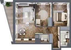 3 pokoje, mieszkanie 62,46 m², piętro 3, oferta nr A207, Nad Odrą 3, Szczecin, Śródmieście, Łasztownia, ul. Celna 4