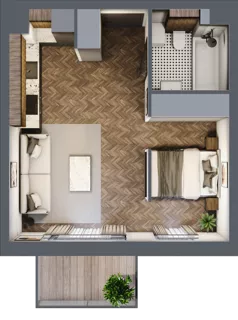 1 pokój, mieszkanie 33,13 m², piętro 4, oferta nr B312, Nad Odrą 3, Szczecin, Śródmieście, Łasztownia, ul. Celna 4