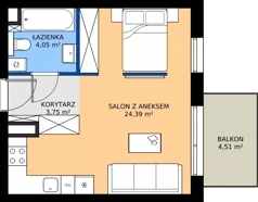 1 pokój, mieszkanie 32,19 m², piętro 4, oferta nr A301, Nad Odrą 3, Szczecin, Śródmieście, Łasztownia, ul. Celna 4