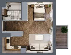 1 pokój, mieszkanie 32,19 m², piętro 4, oferta nr A301, Nad Odrą 3, Szczecin, Śródmieście, Łasztownia, ul. Celna 4