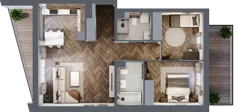 3 pokoje, mieszkanie 67,70 m², piętro 3, oferta nr A203, Nad Odrą 3, Szczecin, Śródmieście, Łasztownia, ul. Celna 4