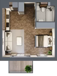 1 pokój, mieszkanie 32,99 m², piętro 6, oferta nr B512, Nad Odrą 3, Szczecin, Śródmieście, Łasztownia, ul. Celna 4