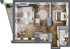 3 pokoje, mieszkanie 62,29 m², piętro 2, oferta nr A105, Nad Odrą 3, Szczecin, Śródmieście, Łasztownia, ul. Celna 4